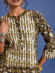 Hand Block Bagru Women Kurti - BPKU005
