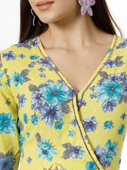 Dobby Cotton Three Layer Dress with Zardosi Work