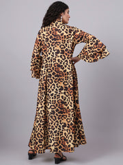 Brown With Leopard Print S5001