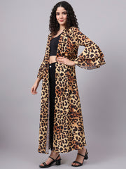 Brown With Leopard Print S5001