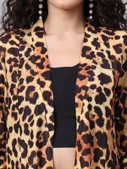 Brown With Leopard Print S5001