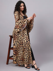 Brown With Leopard Print S5001