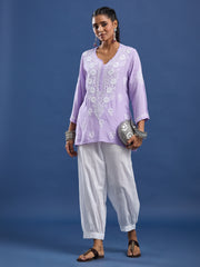 Afgani Style Cotton Chikankari Plazzo