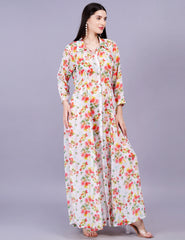 Cream Digital Printed Shrug - Sufiza Lifestyle