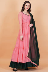 Georgette Full Length Zardosi Dress - Sufiza Lifestyle