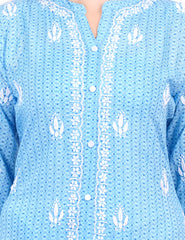 Rayon Foil Printed Chikankari Co-Ord Set