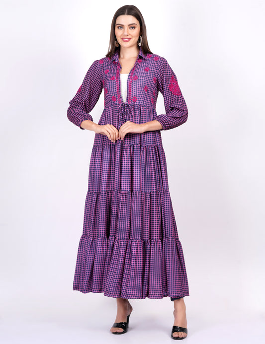 Double Georgette Chikankari Shrug - Sufiza Lifestyle