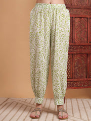 Hand Block Purple Kurta Set