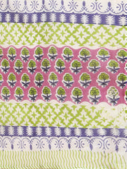Hand Block Purple Kurta Set