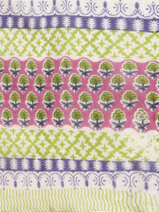 Hand Block Purple Kurta Set