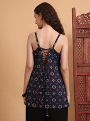 Hand Block Ajrak Print Kurti