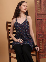 Hand Block Ajrak Print Kurti