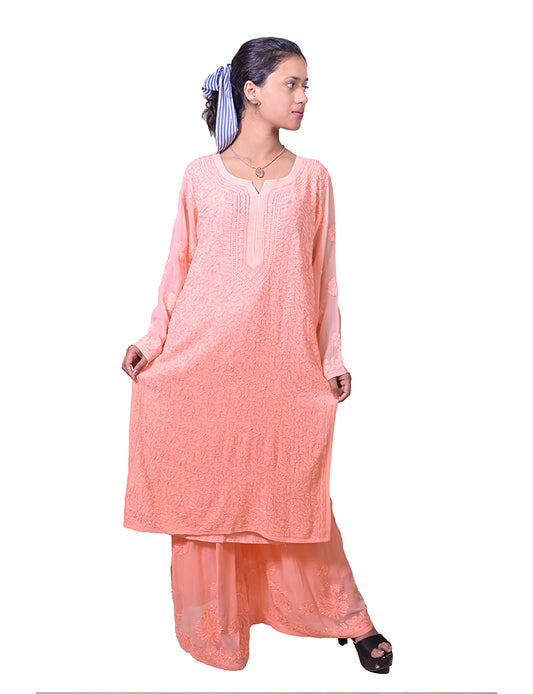 Viscose ShararaSet Dual Shade Chikankari - Sufiza Lifestyle