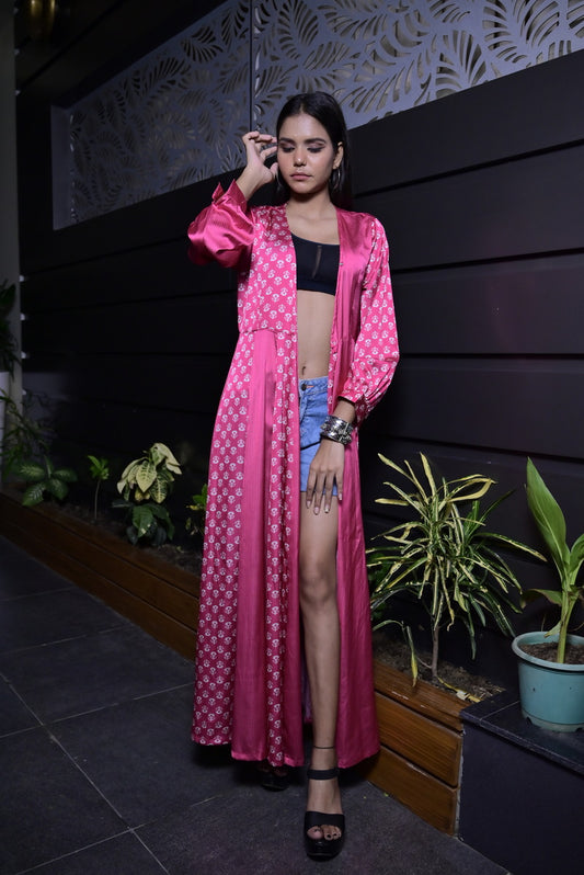 Gaji Silk Pink Digital Printed - Sufiza Lifestyle