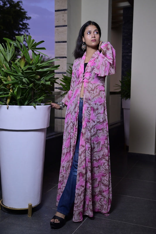 Digital Printed Georgette Shrug - Sufiza Lifestyle