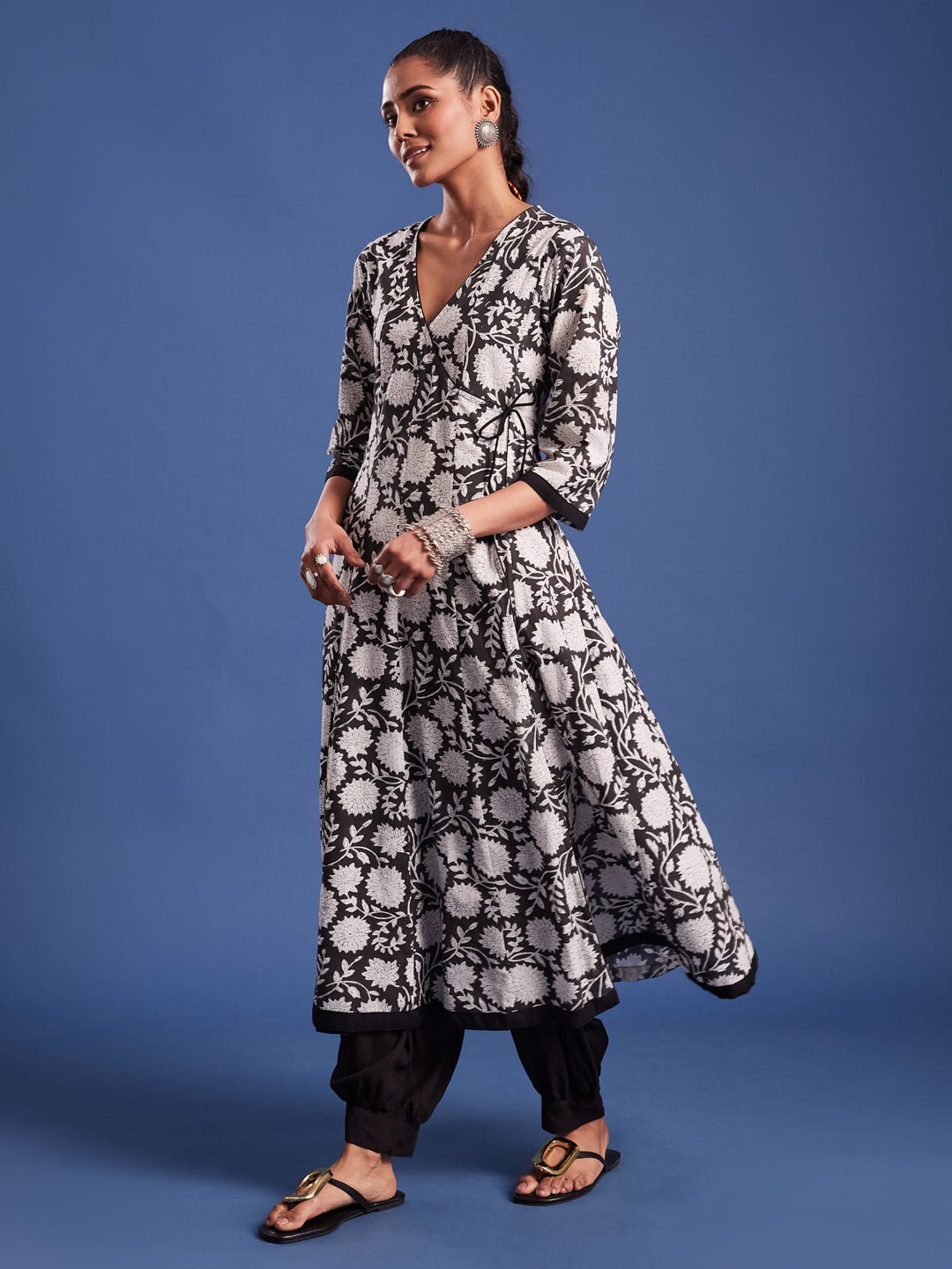 Black and White kurta
