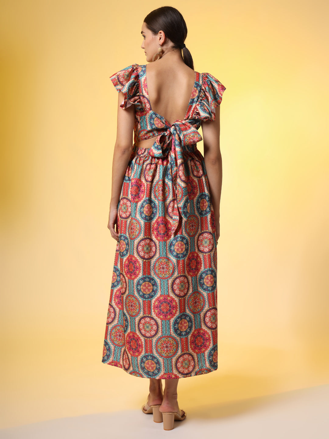 Rayon Orange Color Dress - Sufiza Lifestyle