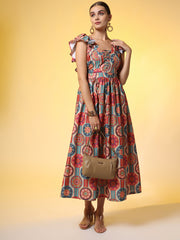 Rayon Orange Color Dress - Sufiza Lifestyle