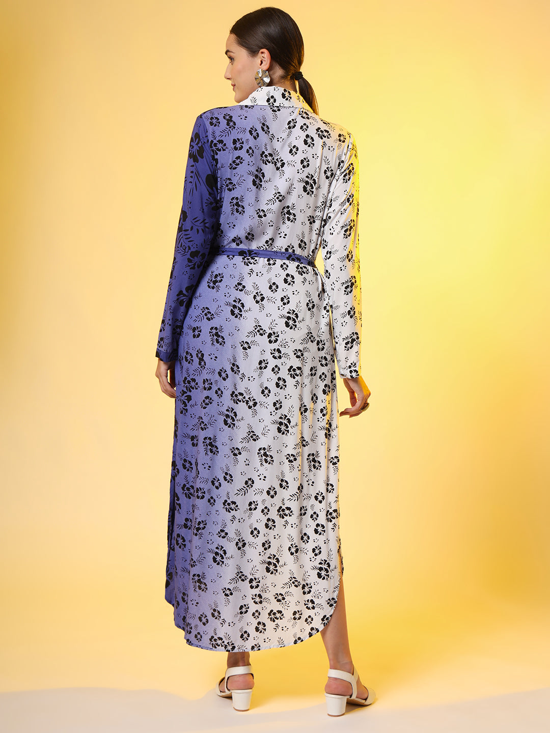 White and Purple Dual shade Dress - Sufiza Lifestyle