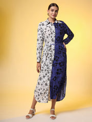 White and Purple Dual shade Dress - Sufiza Lifestyle