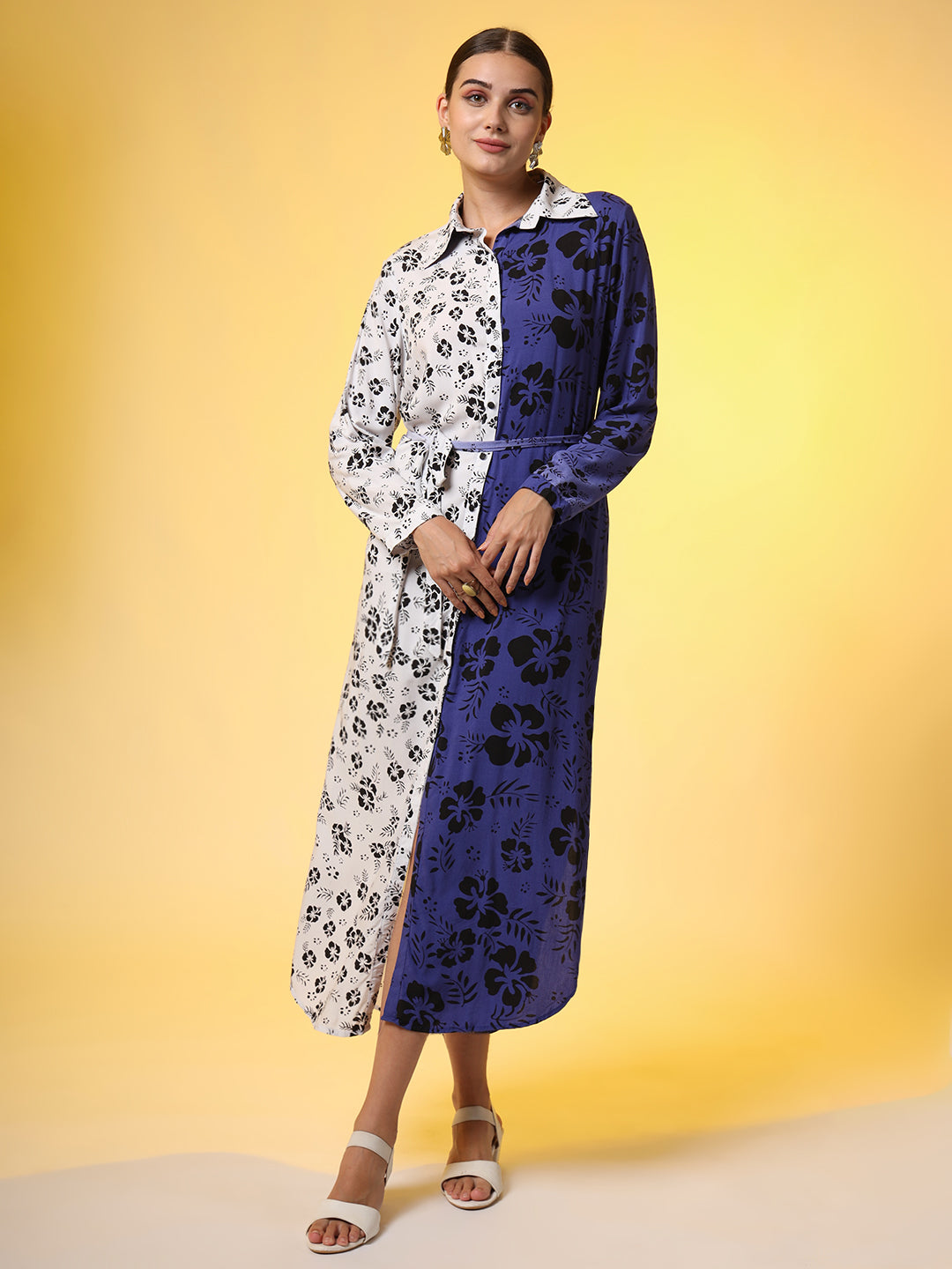 White and Purple Dual shade Dress - Sufiza Lifestyle