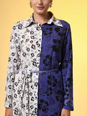 White and Purple Dual shade Dress - Sufiza Lifestyle