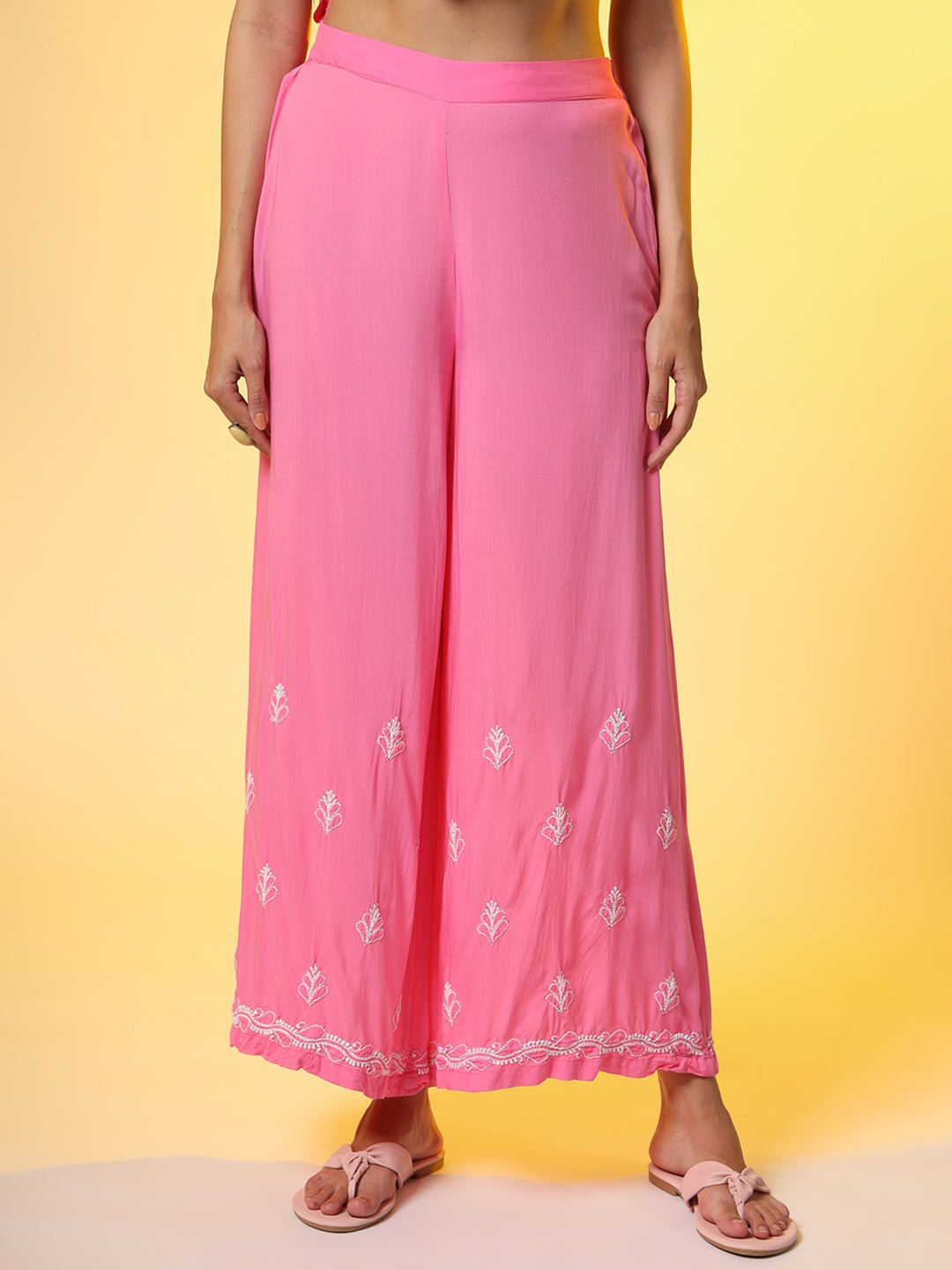 Hand Embroidery Pink Color Chikankari Co-Ord Set - Sufiza Lifestyle