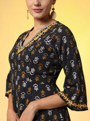 Chikankari Co-Ord Set with Katha and Block Print - Sufiza Lifestyle