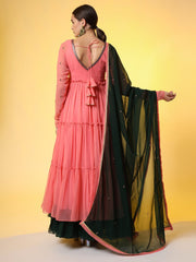 Hand Embroidery Georgette Ethnic Zardosi Dress