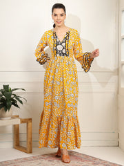 Chikankari Embroidery full length Dress - Sufiza Lifestyle