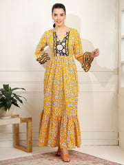 Chikankari Embroidery full length Dress - Sufiza Lifestyle
