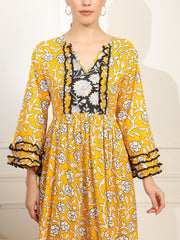 Chikankari Embroidery full length Dress - Sufiza Lifestyle