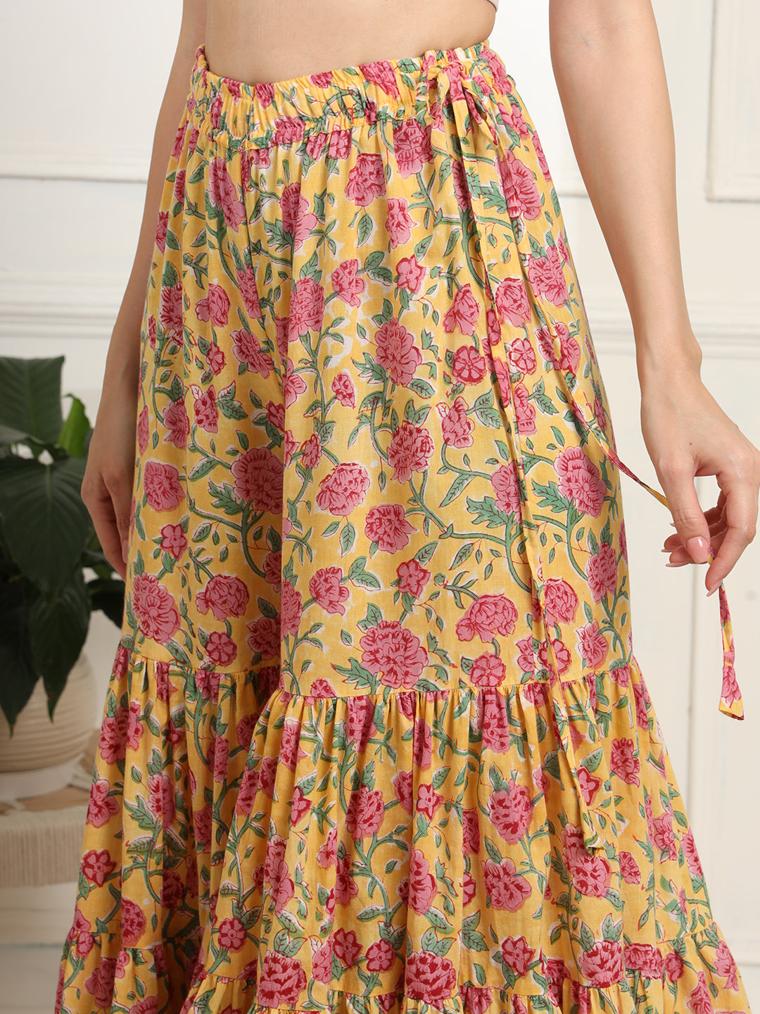 Block Print with Chikankari Kurta and Sharara - Sufiza Lifestyle