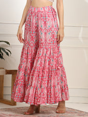 Block Print with Chikankari Kurta and Sharara - Sufiza Lifestyle