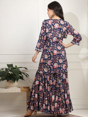 Block Print Fusion with Chikankari Kurta and Sharara