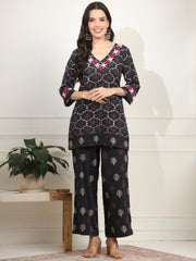 Block Print with Chikankari Kurta and Bottom - Sufiza Lifestyle