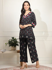 Block Print with Chikankari Kurta and Bottom - Sufiza Lifestyle