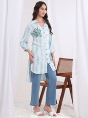 Viscose Rayon Hand Embroidery Shirt S4001