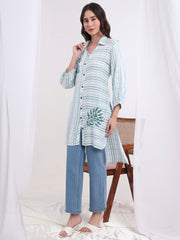 Viscose Rayon Hand Embroidery Shirt S4001