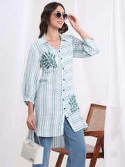 Viscose Rayon Hand Embroidery Shirt S4001