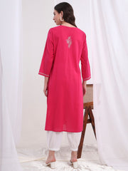 Women Chikankari Hand Crafted Kurta KU016