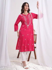 Women Chikankari Hand Crafted Kurta KU016