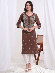 Women Chikankari Hand Crafted Kurta KU014
