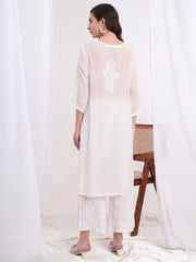 Chinkankari White Muslin Co-ord Set S1001-101
