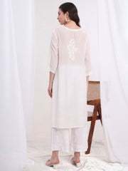 Chinkankari White Muslin Co-ord Set S1001-101