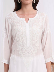 Chinkankari White Muslin Co-ord Set S1001-101