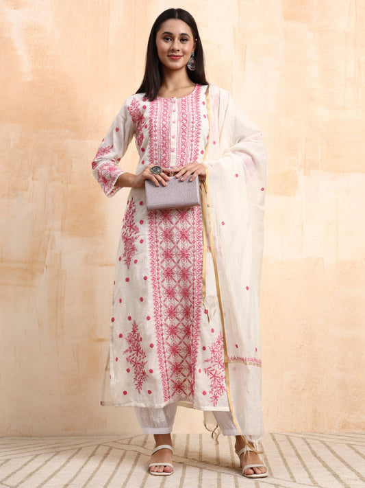 Chiknakari Hand Crafted Kurta set