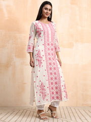 Chiknakari Hand Crafted Kurta set