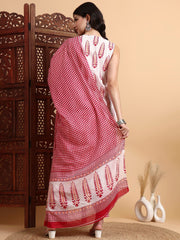 Hand Block Kurta Set Check Dupatta