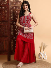 Hand Crafted chikankari Bakhiya Sharara set